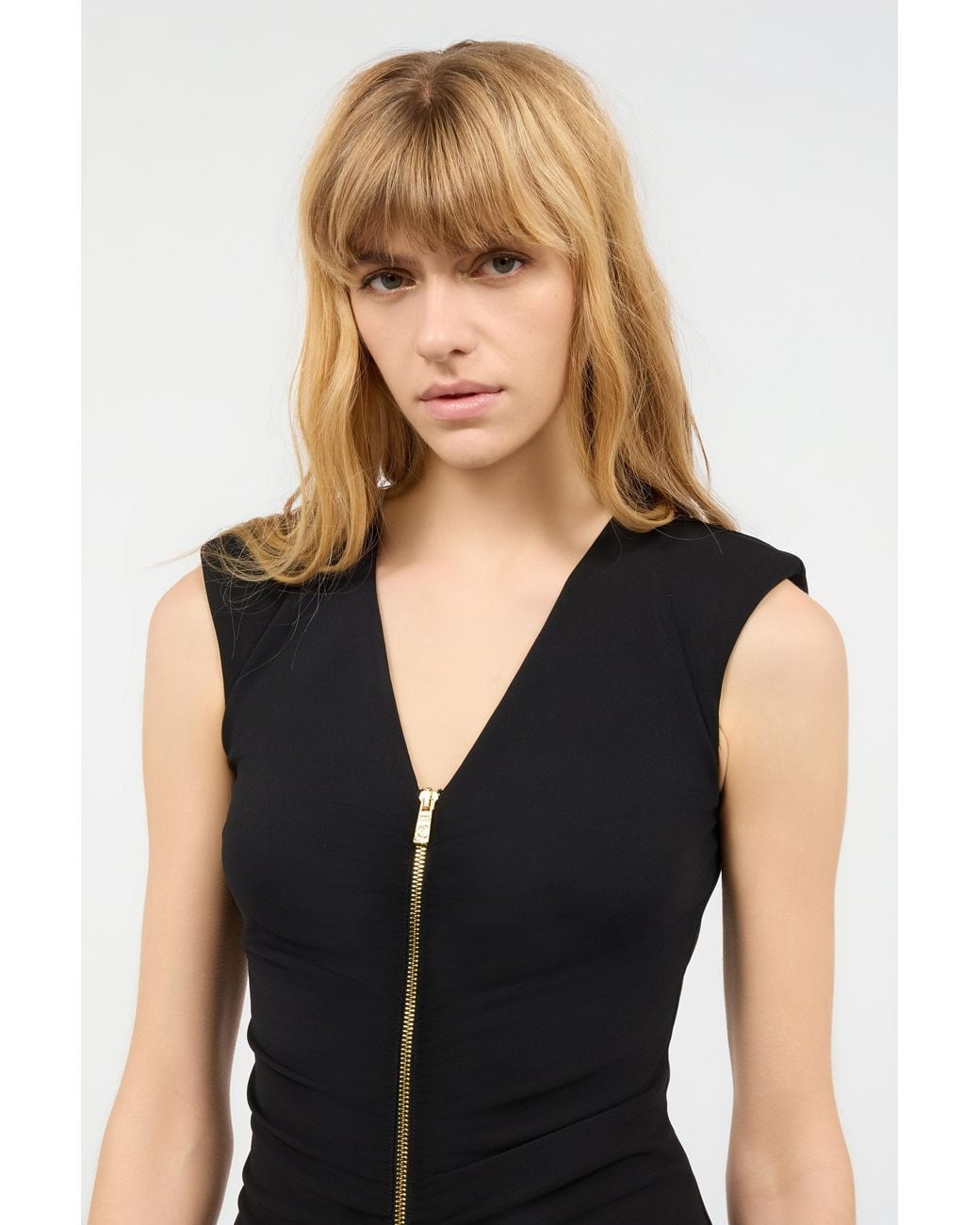 Roberto Cavalli Black Sleeveless Mini Dress