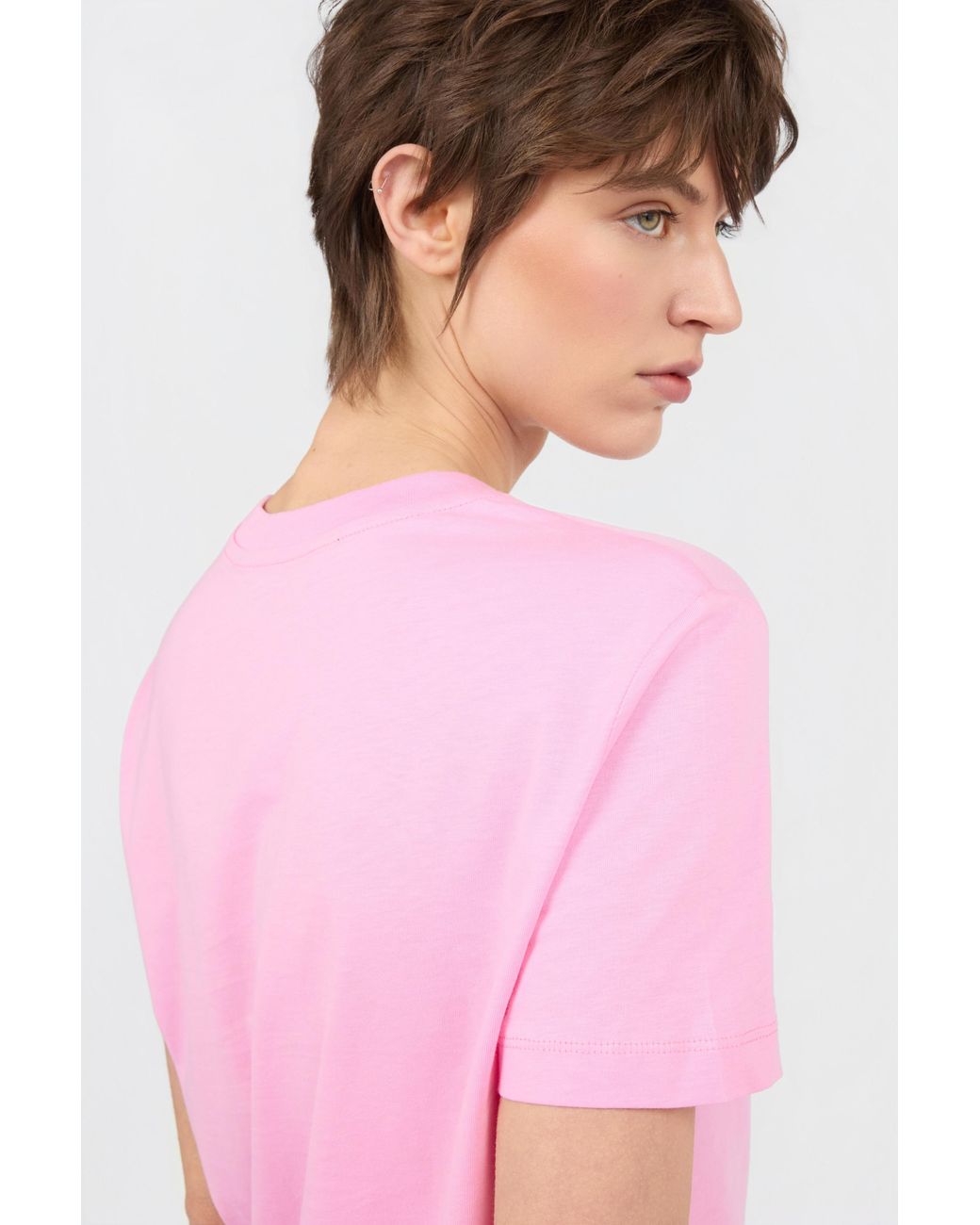 Roberto Cavalli Pink Graphic Print T-Shirt