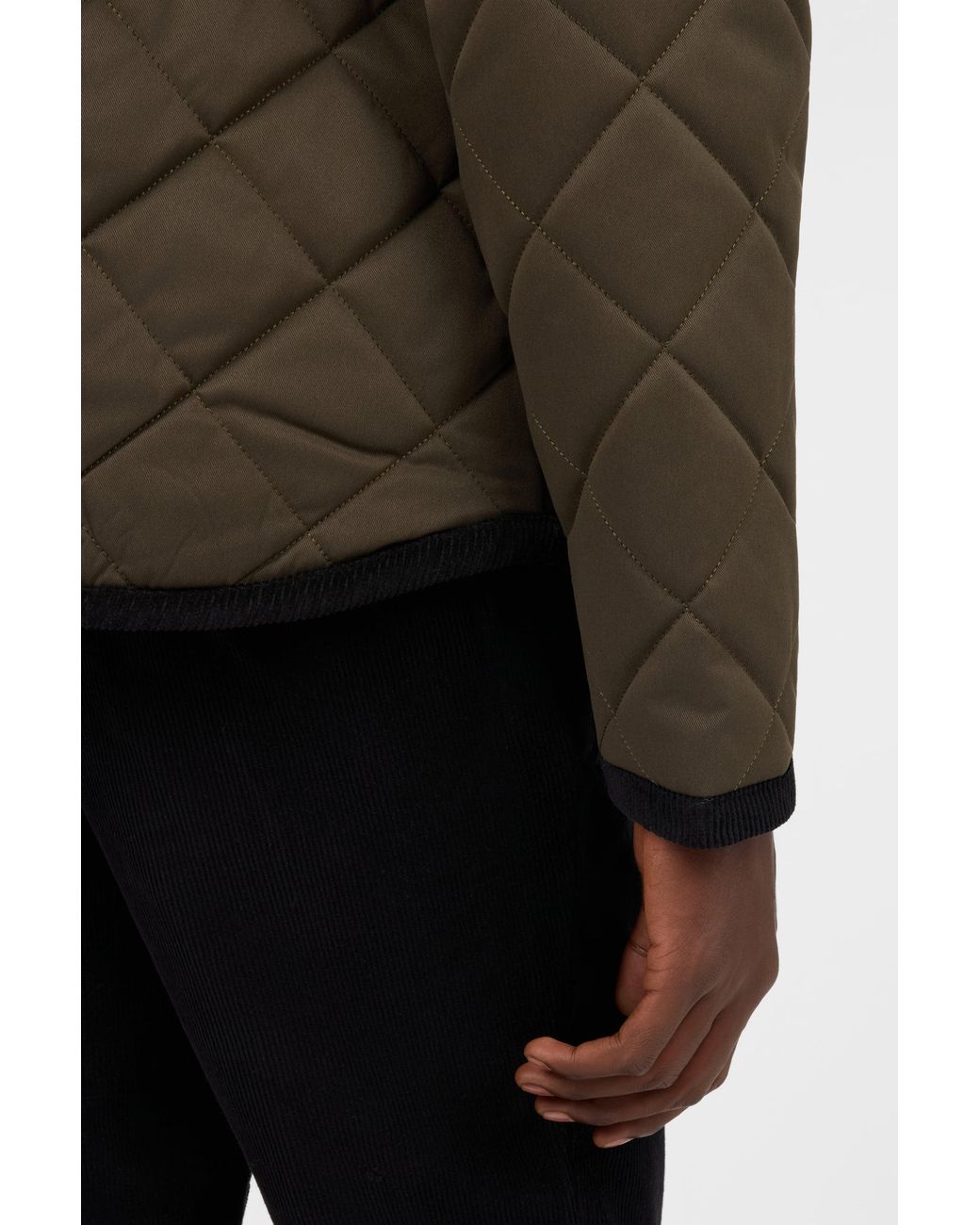Roberto Cavalli Green Dark Jacket Husky Quilted for men