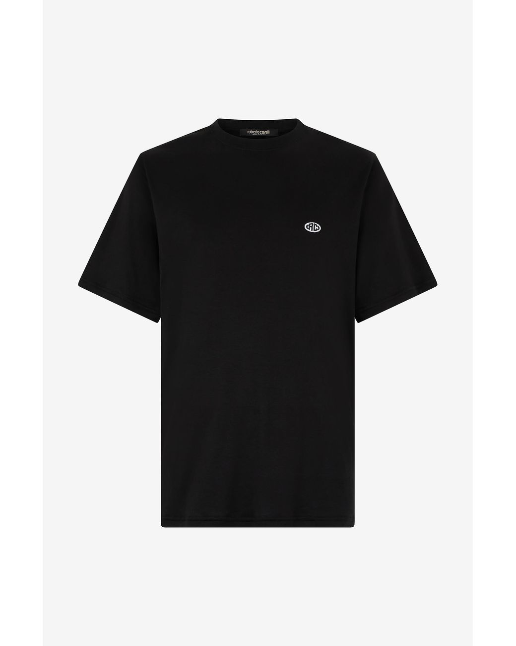 Camiseta Con Parche De Logotipo Roberto Cavalli de hombre de color Black