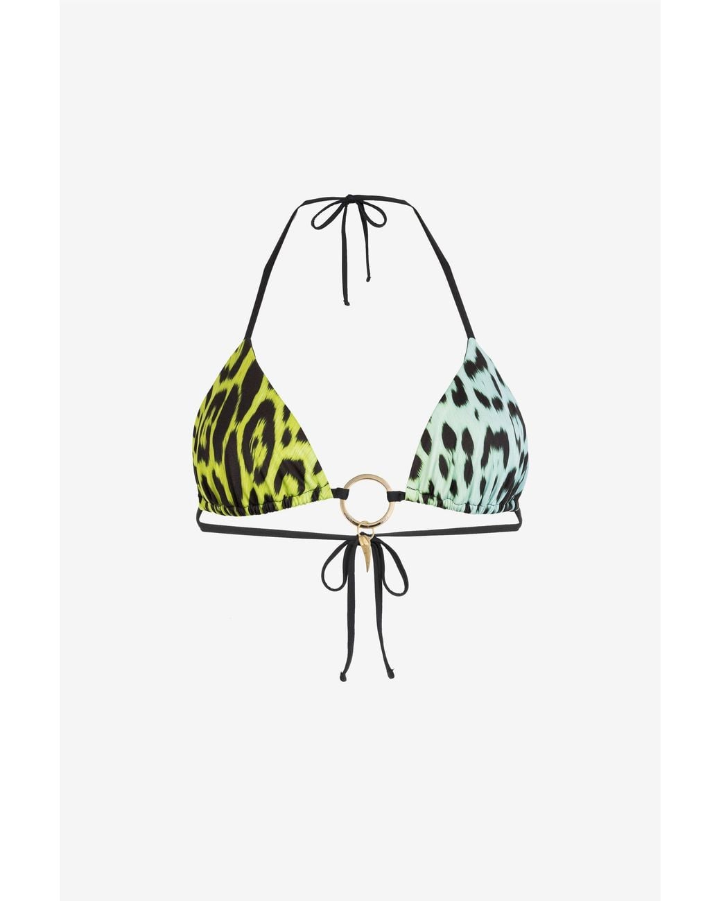 Roberto Cavalli Blue Jaguar-Print Bikini Briefs