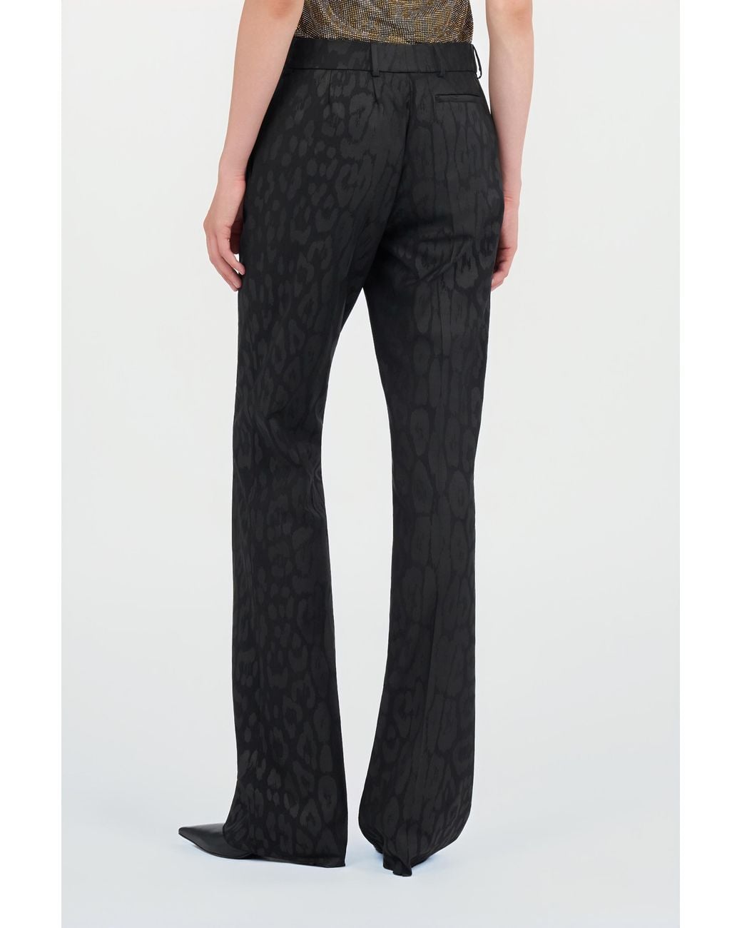 Roberto Cavalli Black Plain Print Trousers