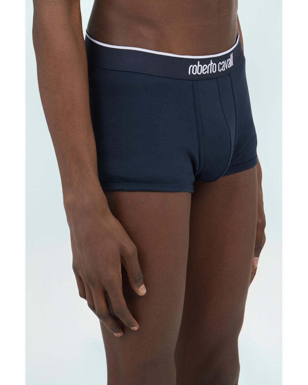 Roberto Cavalli Blue Cotton Boxers Bi-Pack for men