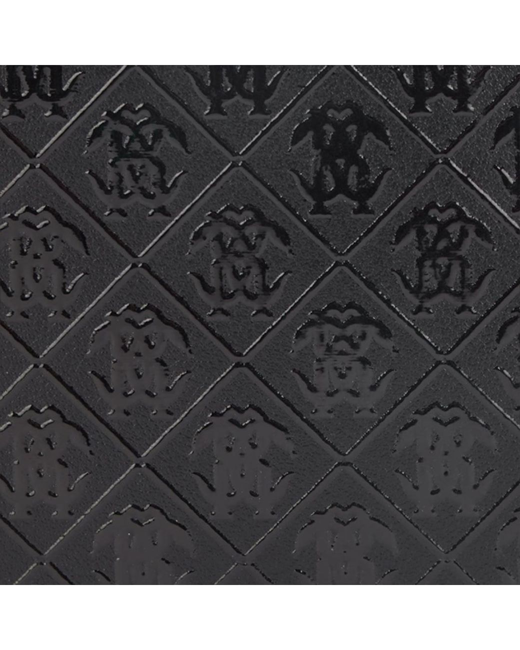 Roberto Cavalli Black Bi-Fold Wallet With Mirror Snake Monogram for men