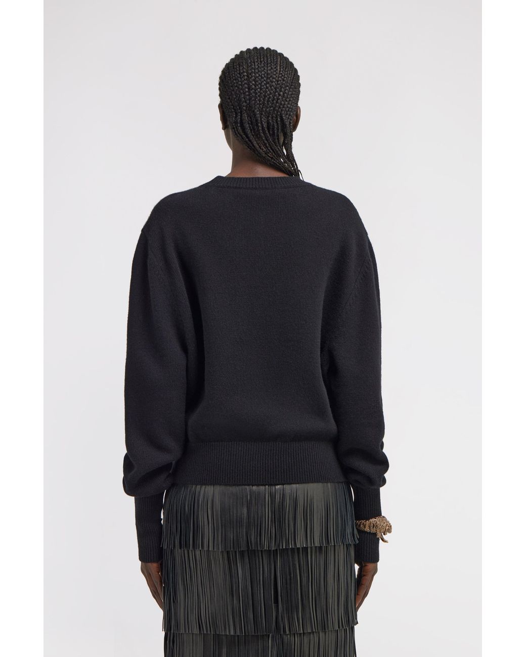 Roberto Cavalli Blue Cropped Knitted Sweater