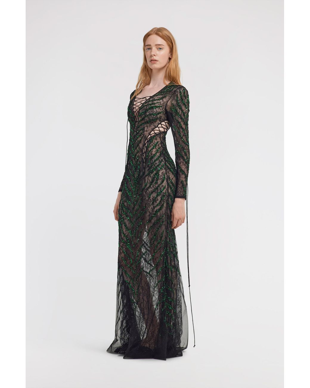 Roberto Cavalli White Lace Maxi Dress
