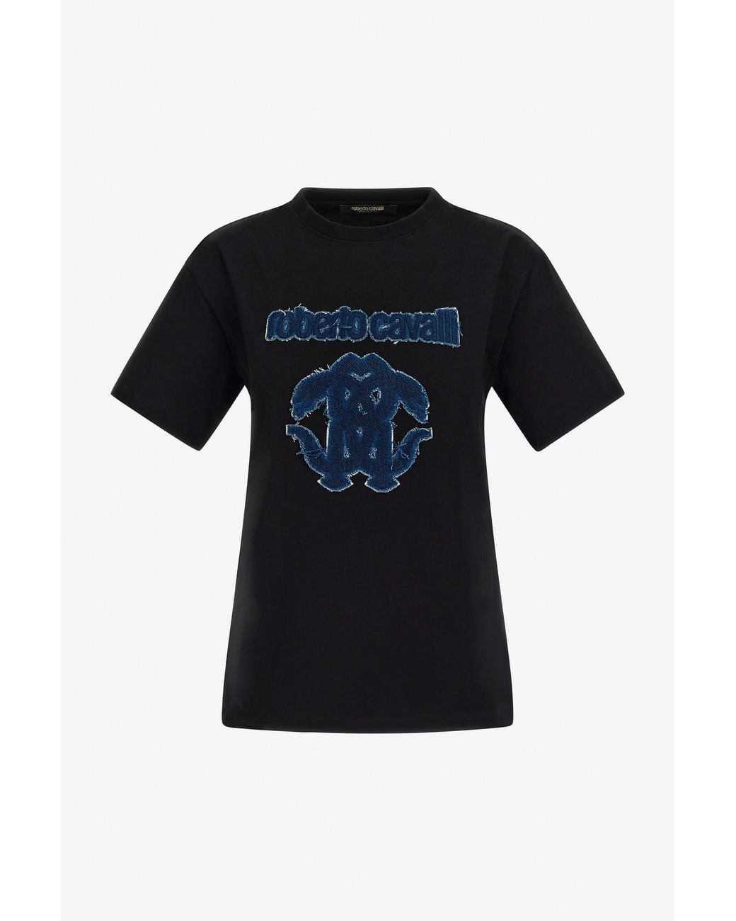 Roberto Cavalli Black Rc Logo T-Shirt
