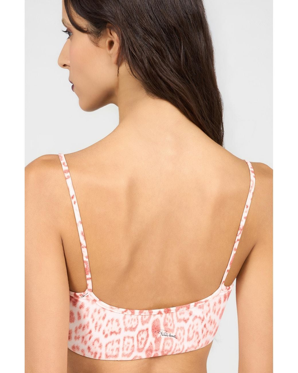 Roberto Cavalli Pink Jaguar Print Top