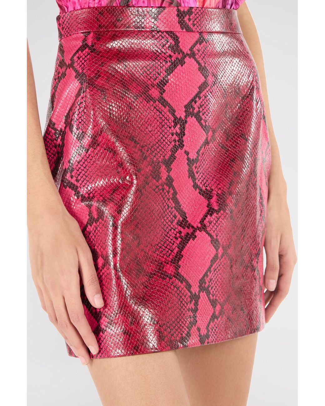 Rock Mit Print Python Roberto Cavalli de color Pink