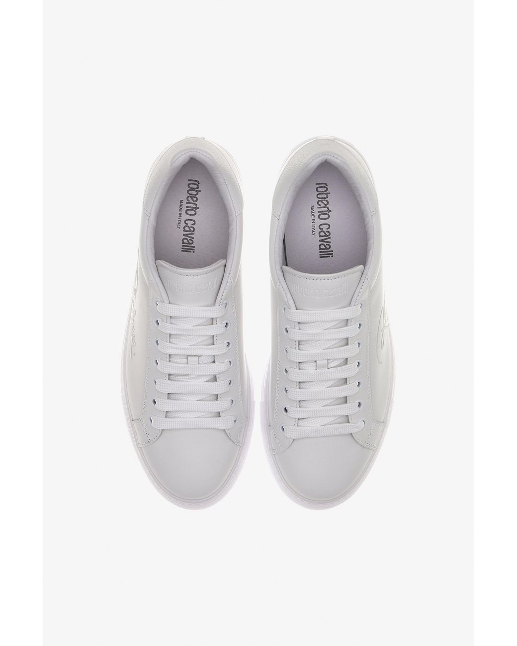Roberto Cavalli White Rc Logo Sneakers for men