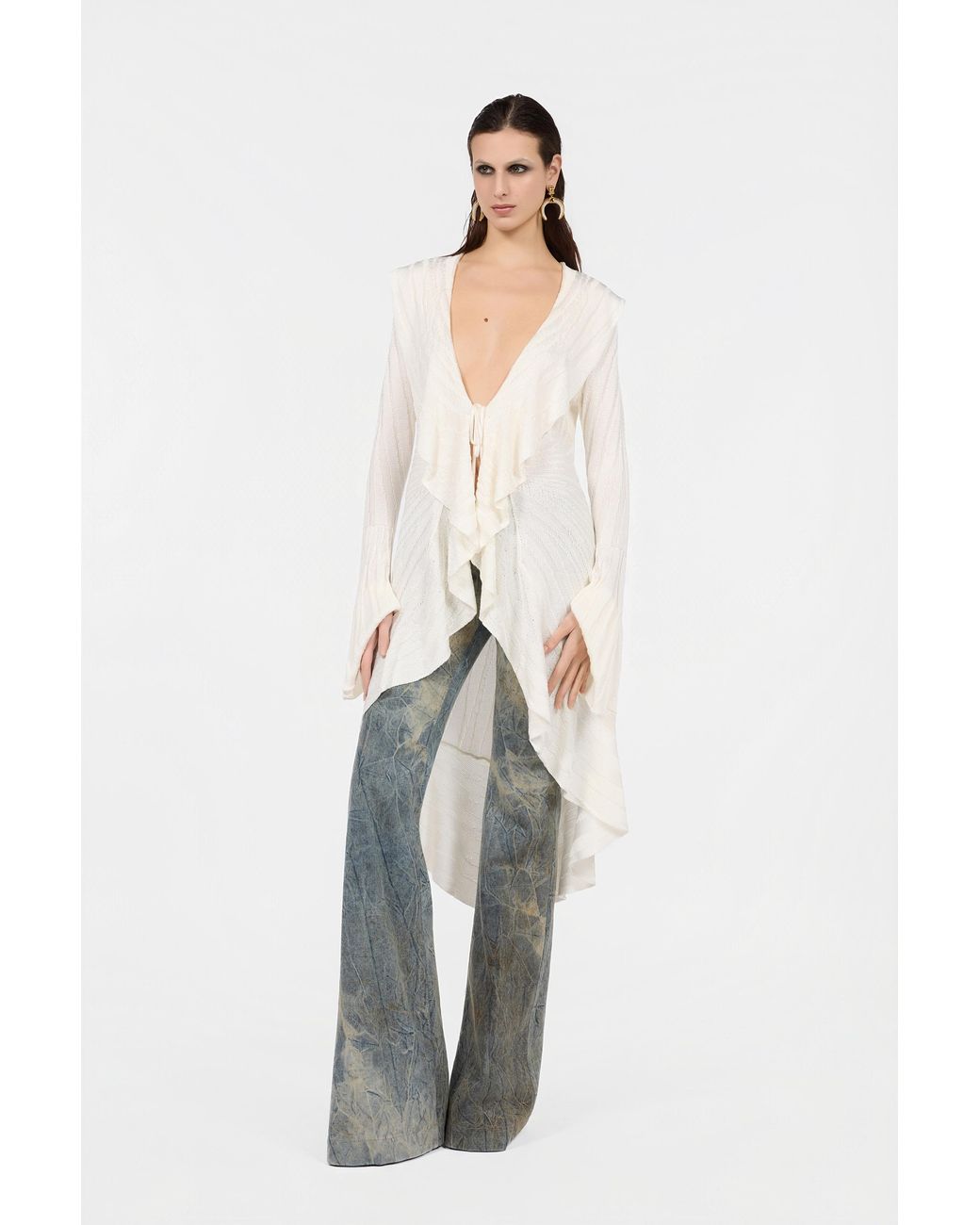 Roberto Cavalli White Off- Cardigan