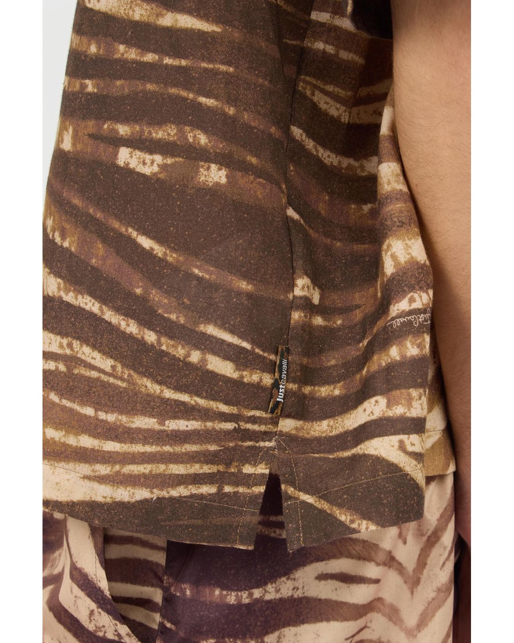 Roberto Cavalli Multicolor Natural Barb Print Shirt for men