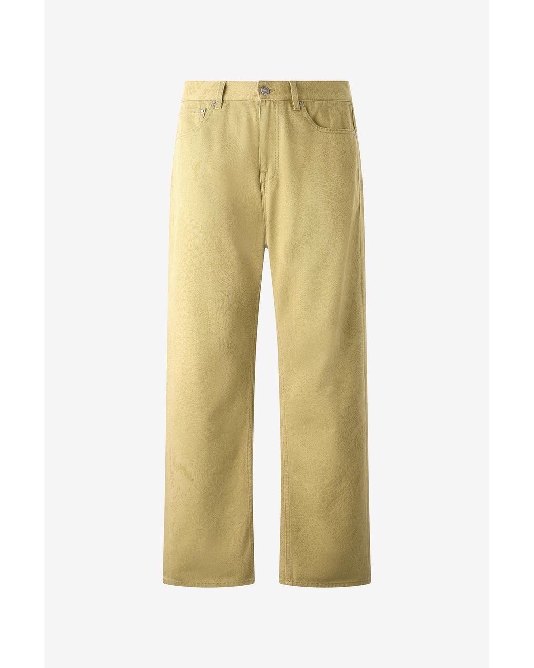 Roberto Cavalli Five-Pocket-Hose Mit Print Python in Yellow für Herren