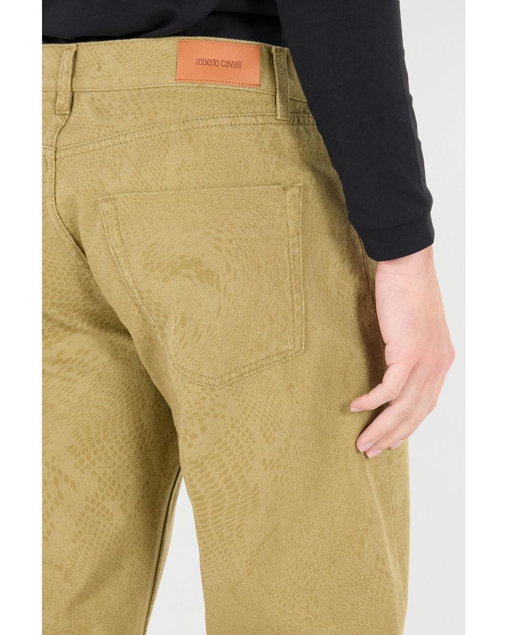Roberto Cavalli Five-Pocket-Hose Mit Print Python in Yellow für Herren