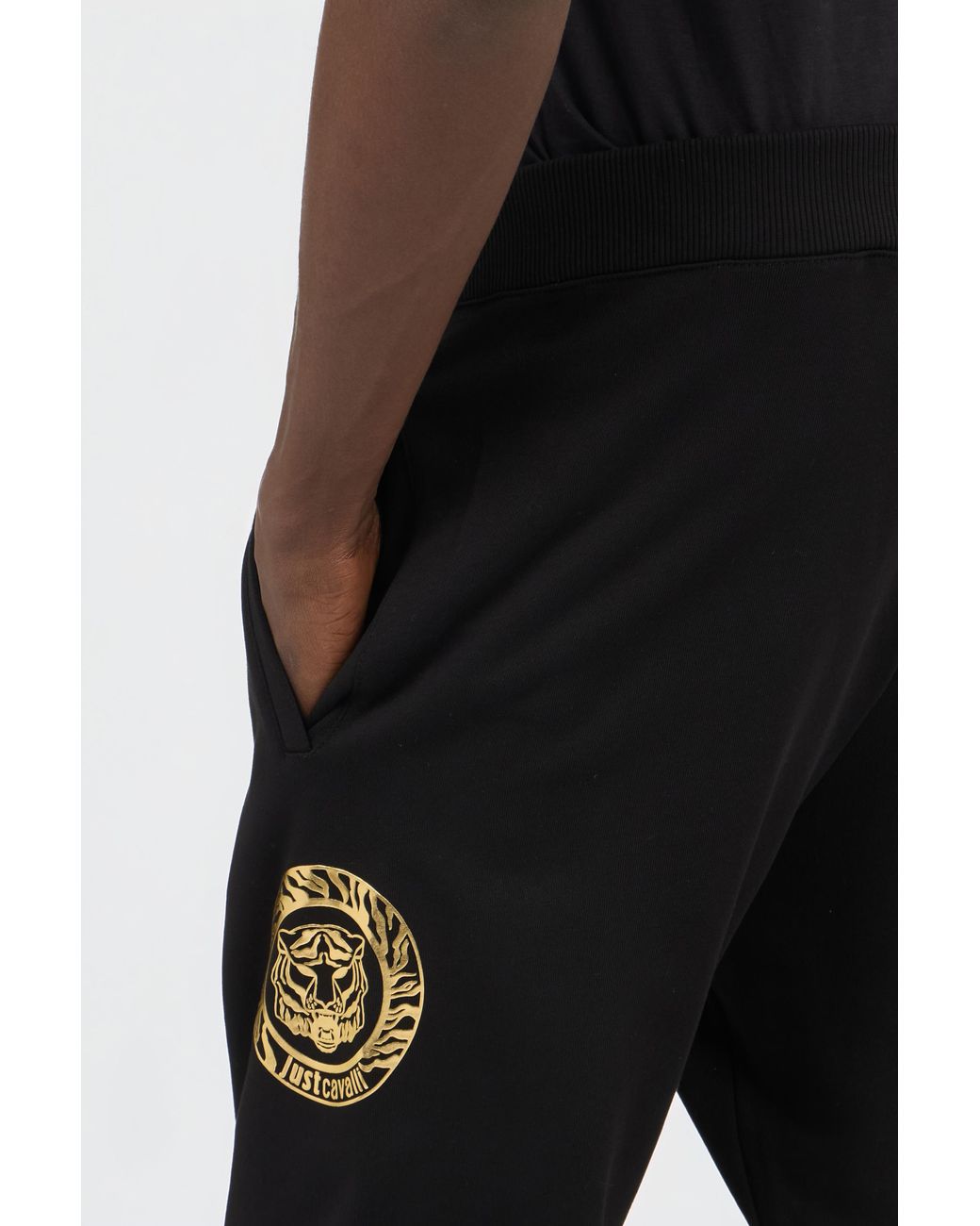Roberto Cavalli Black Cotton Trousers for men