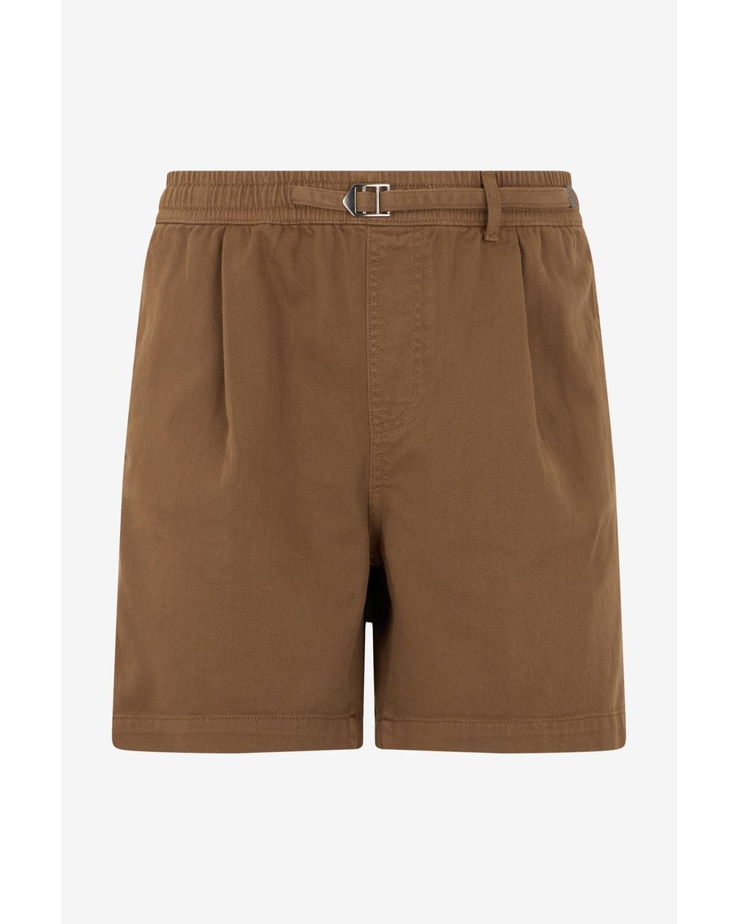 Roberto Cavalli Natural Belted Cotton Shorts for men