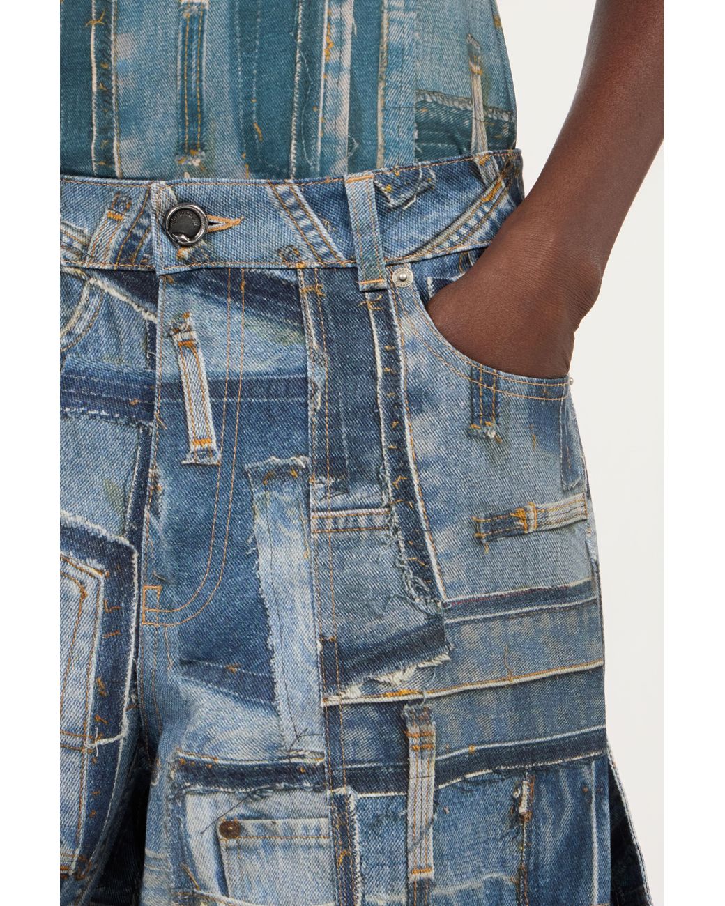 Roberto Cavalli Blue Cargojeans Der Patchwork Capsule Collection