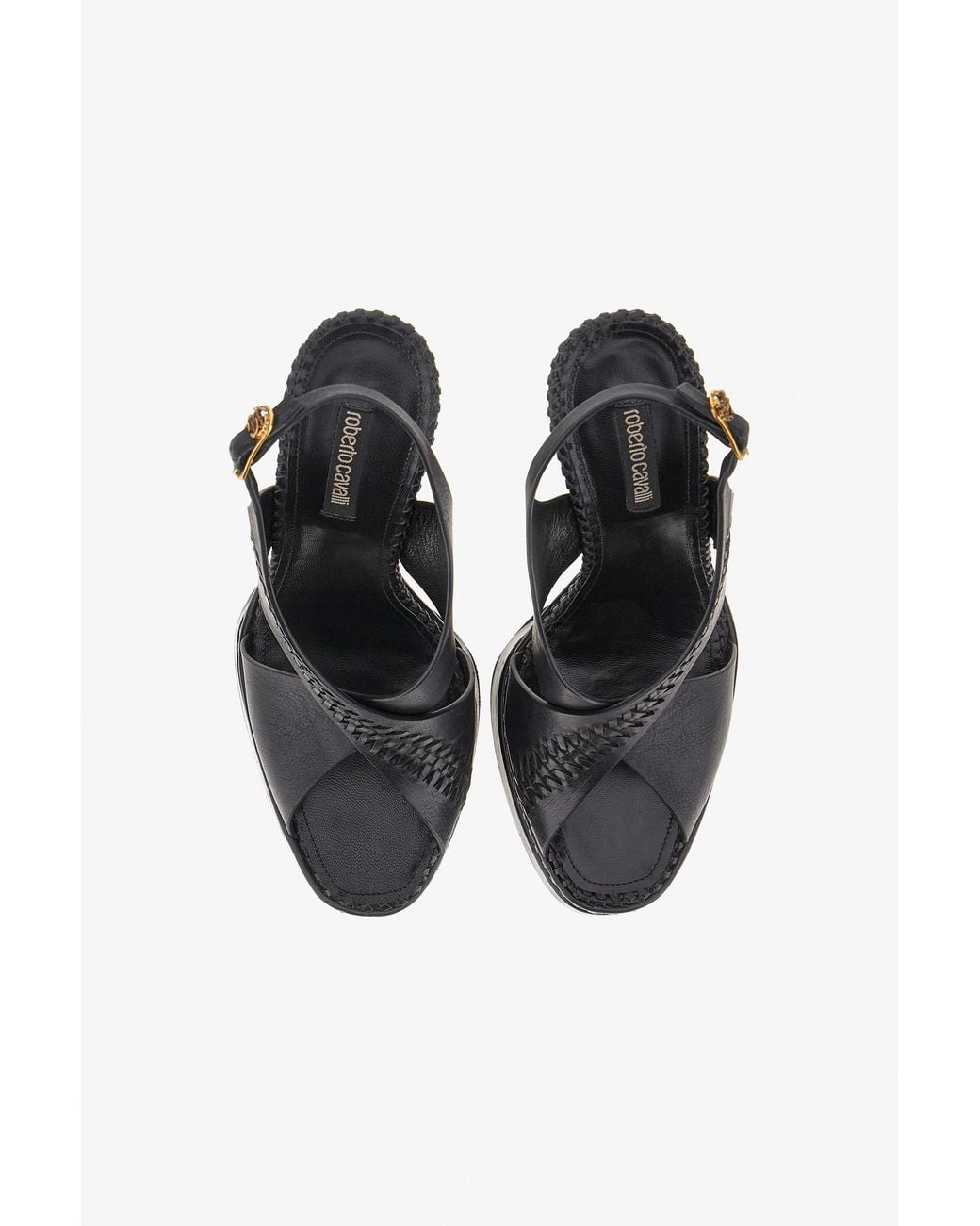 Roberto Cavalli Black Platform Sandals