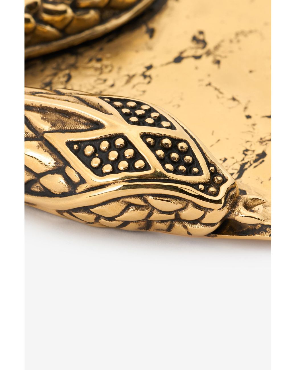 Roberto Cavalli Natural Antique Choker Necklace With Snake