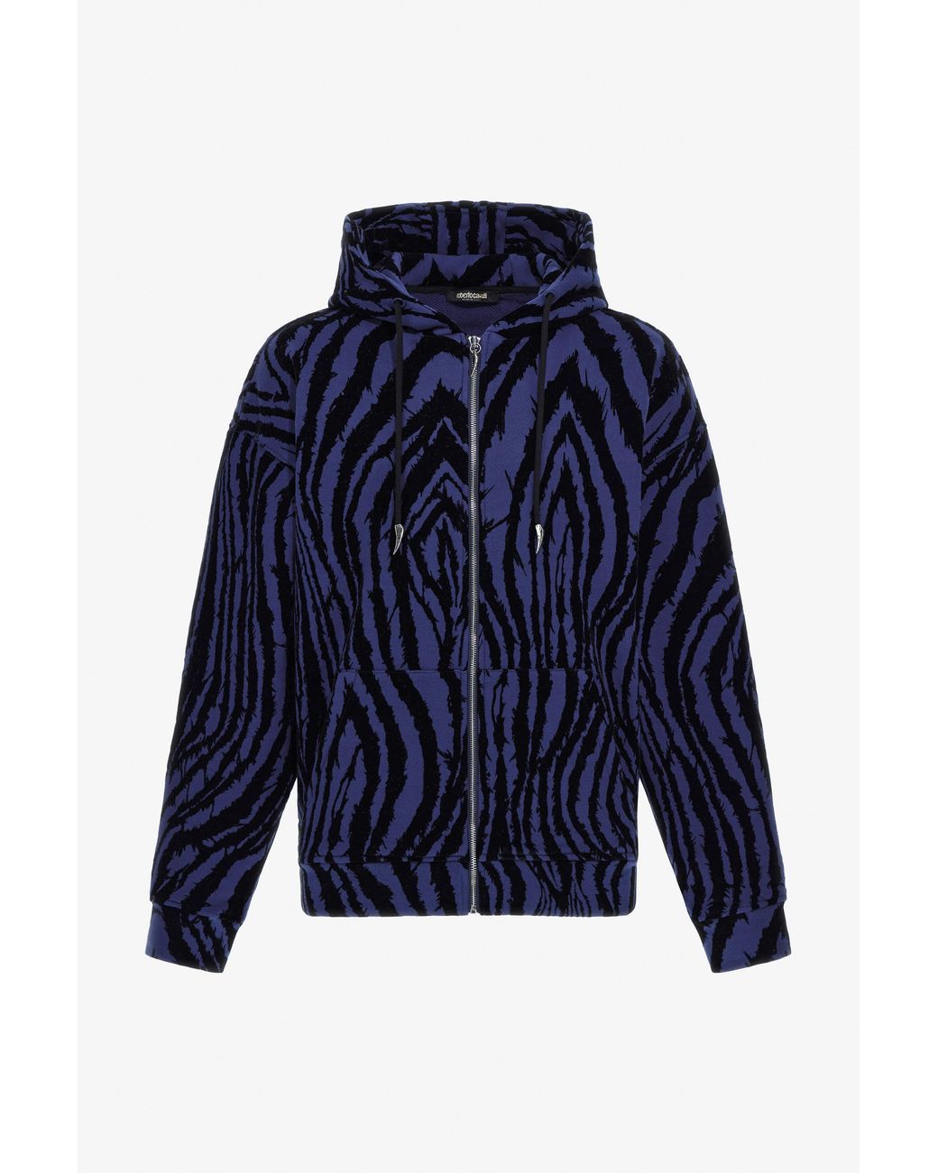 Roberto Cavalli Blue Printed Sweatshirt for men