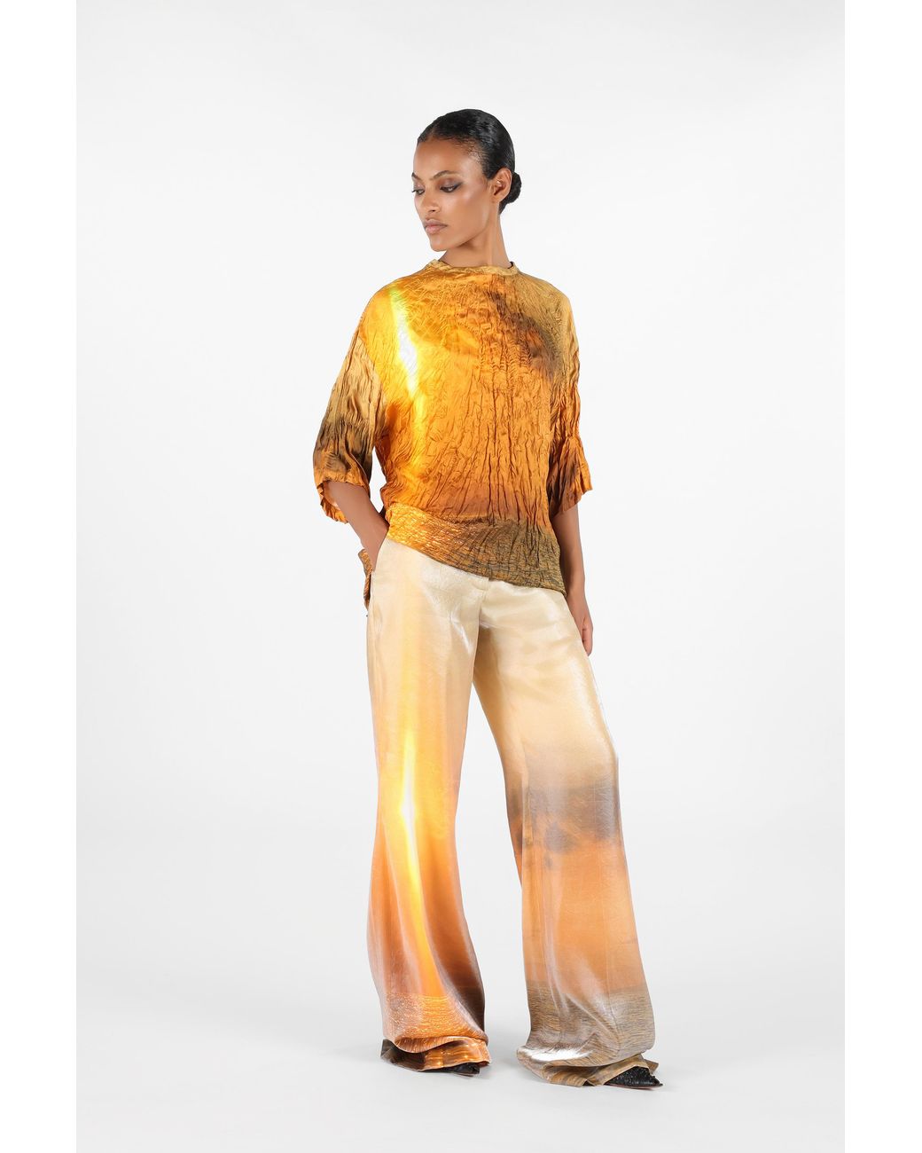 Roberto Cavalli Orange Sunset Print T-Shirt