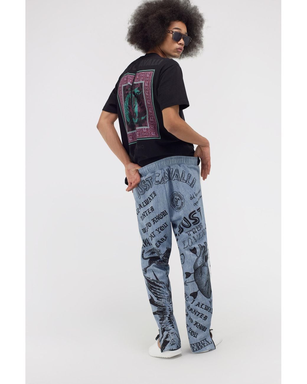 Roberto Cavalli Blue Just Cavalli Trousers for men