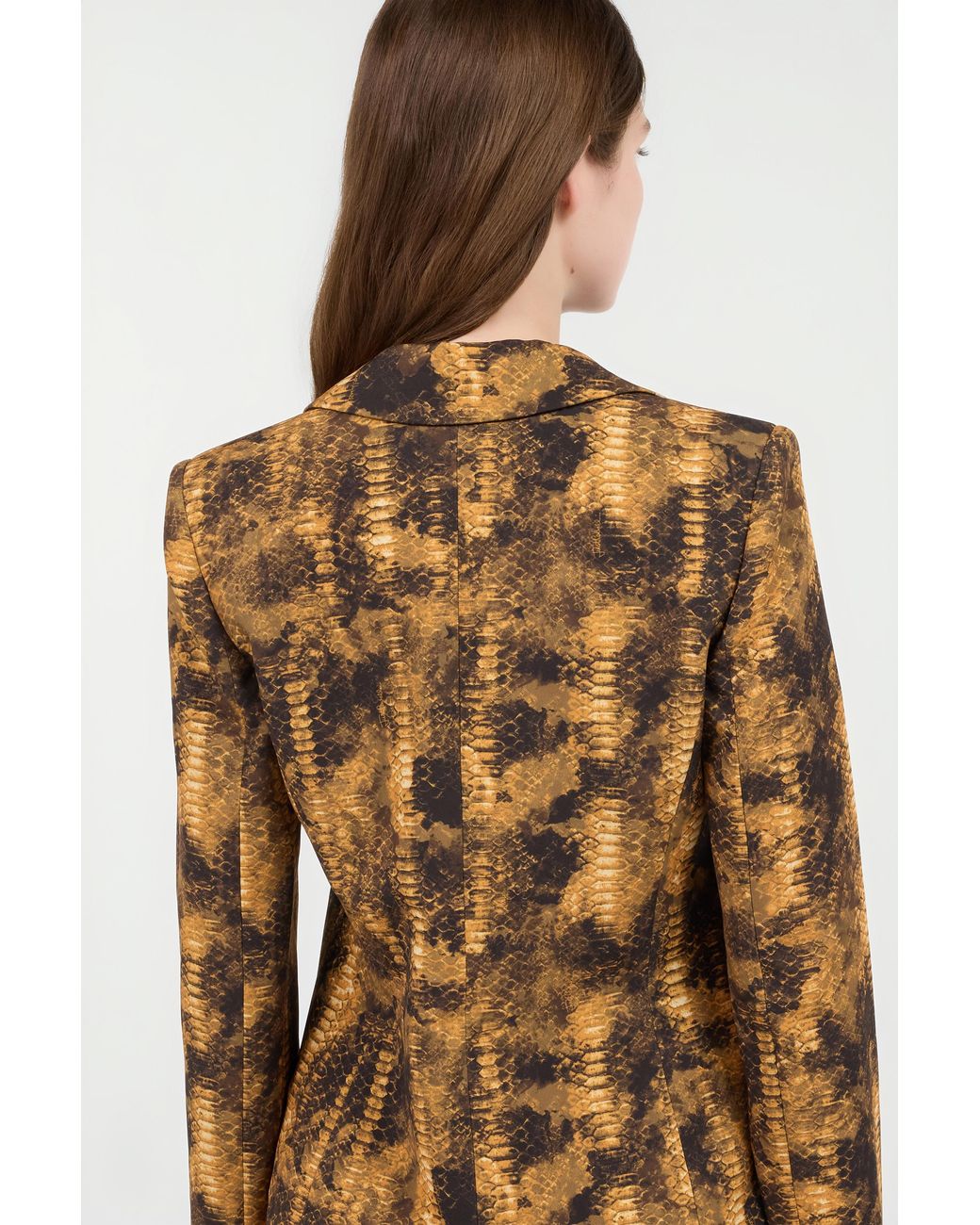 Roberto Cavalli Brown Python Print Jacket