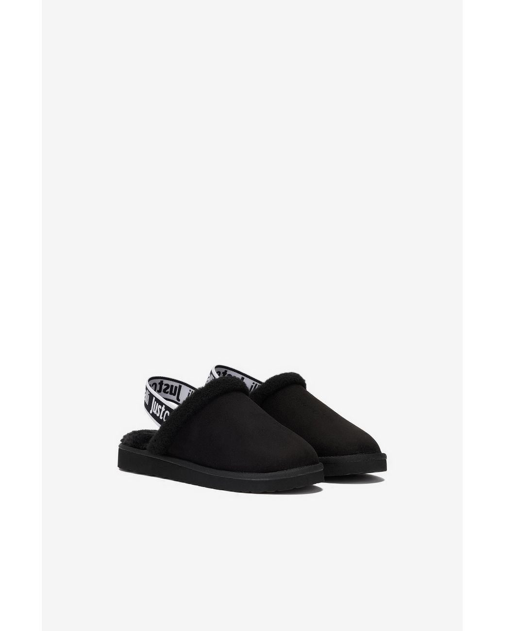 Roberto Cavalli Black Comfy Style Sabot Shoes