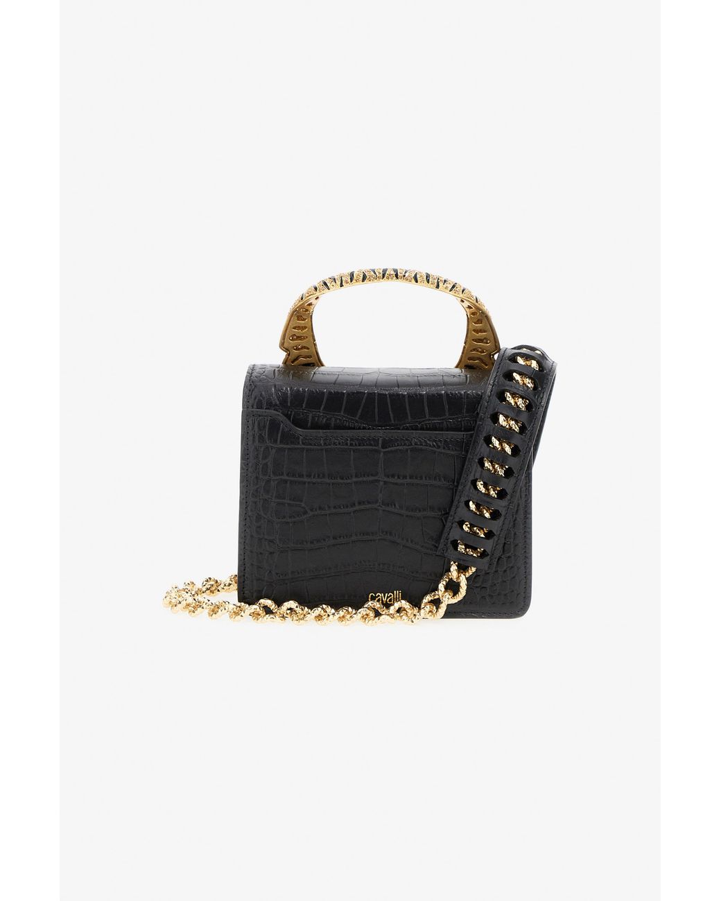 Roberto Cavalli Black Medium Roar Bag