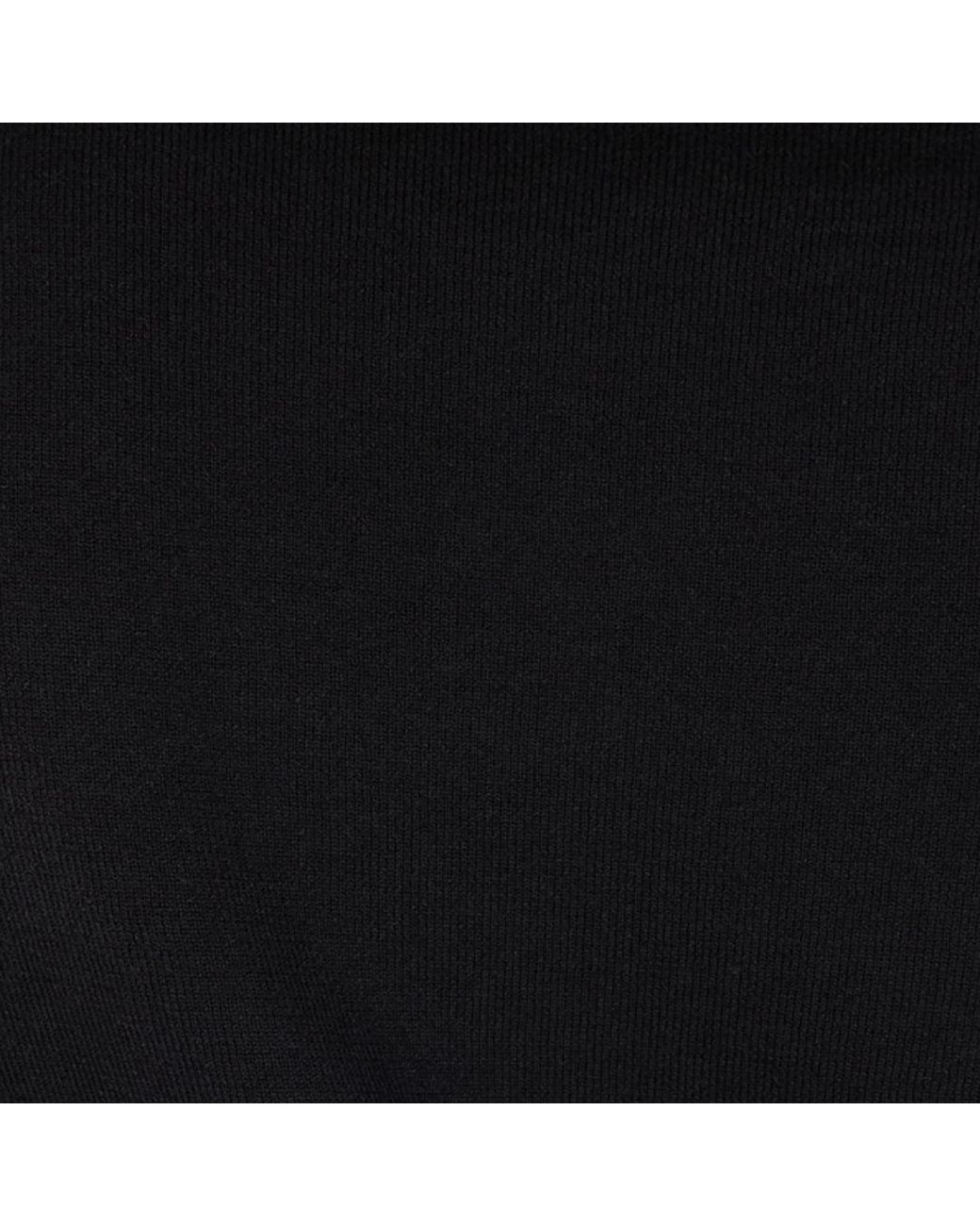 Roberto Cavalli Black Mock Neck Sweater With Monogram Rc