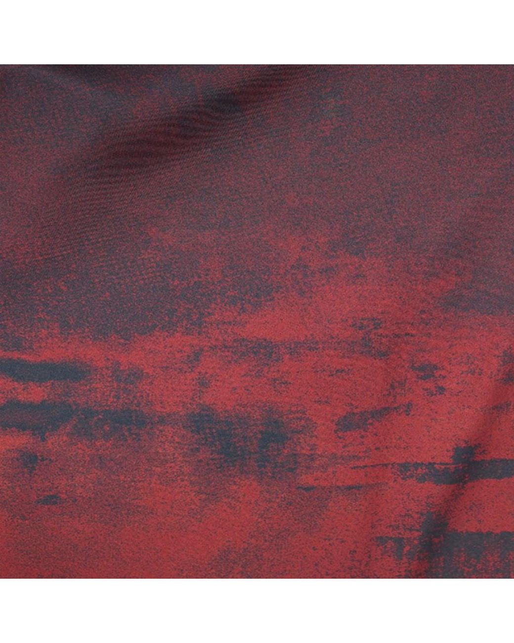Roberto Cavalli Red Long Slip Dress With A Mottled Effect