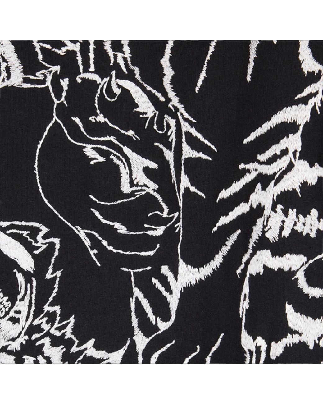 Roberto Cavalli Black Cotton T-Shirt With Tigers And Logo for men