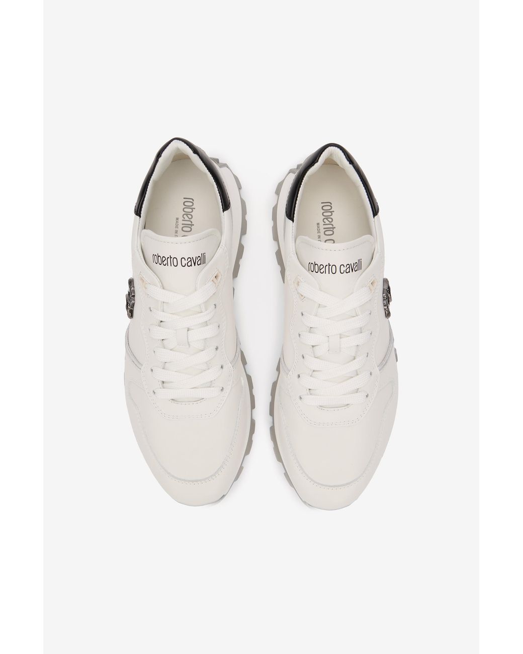 Roberto Cavalli White Sneakers With Rc Monogram for men