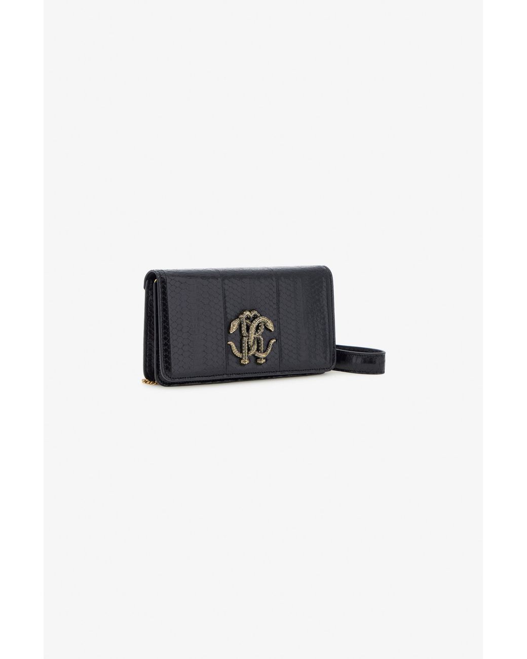 Roberto Cavalli Black Rc Logo Bag