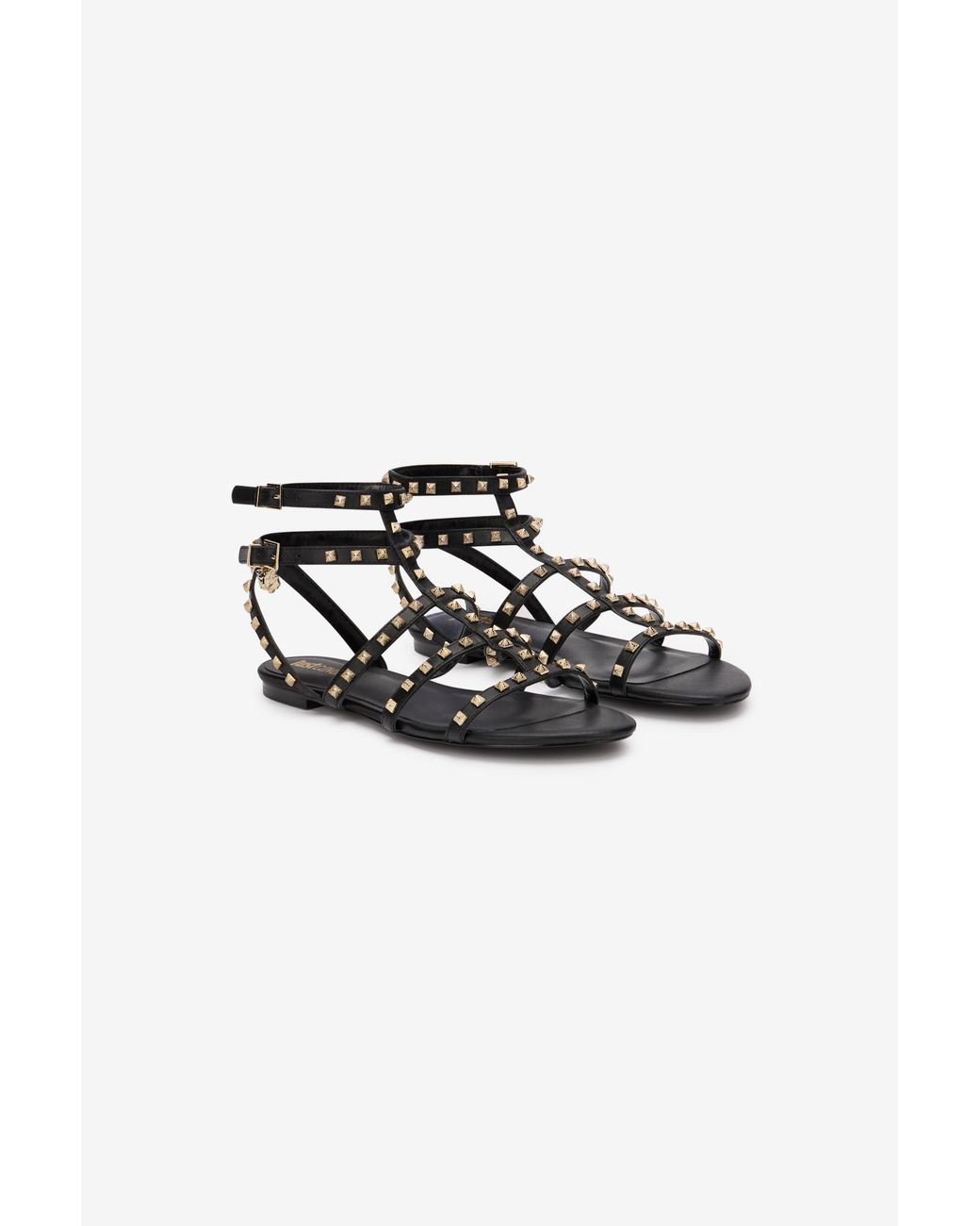 Roberto Cavalli Black Sandal With Stud