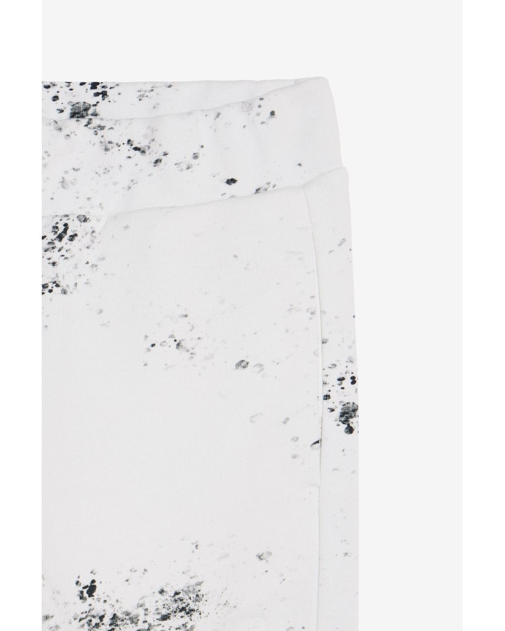 Roberto Cavalli White Splatter Print Trousers With Monogram Rc for men
