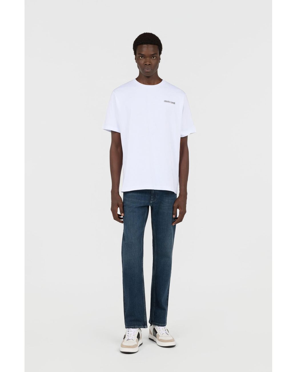 Roberto Cavalli Blue Denim Trousers Trousers Five-Pocket for men