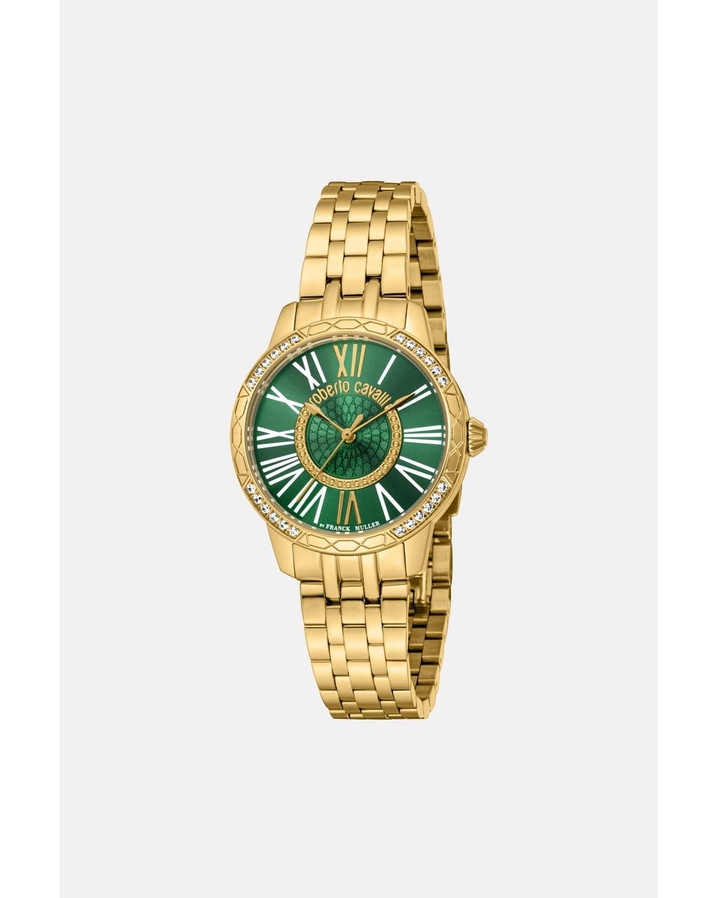 Roberto Cavalli Metallic By Franck Muller Logo Watch