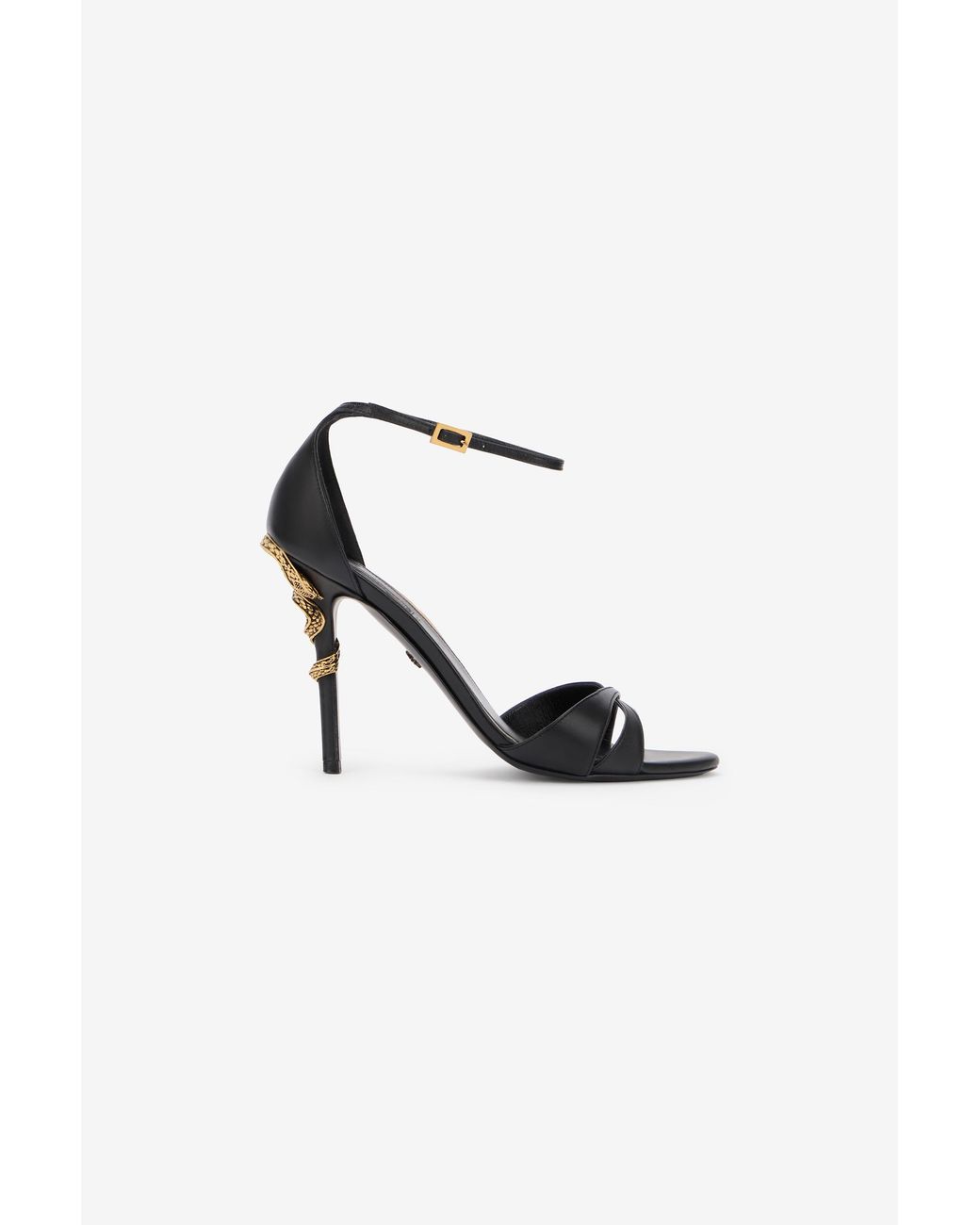 Roberto Cavalli Blue Serpentine Sandal