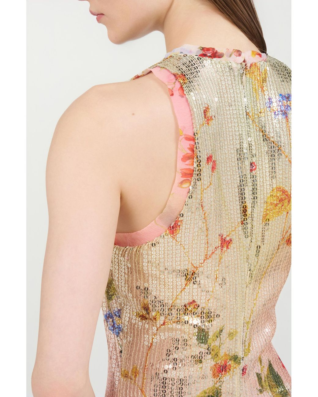 Roberto Cavalli White Miami Flowers Print Mini Dress