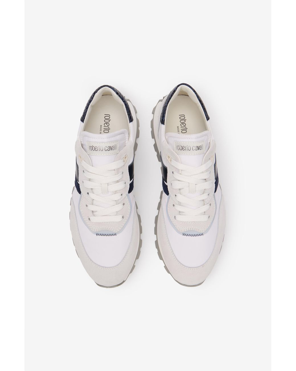 Roberto Cavalli Multicolor Sneakers With Rc Logo for men