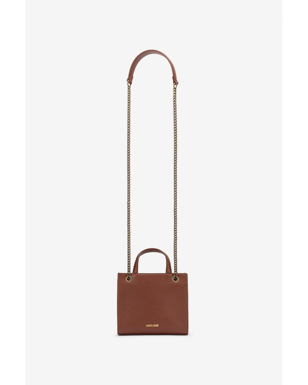 Roberto Cavalli White Mini Shoulder Bag With Monogram Rc