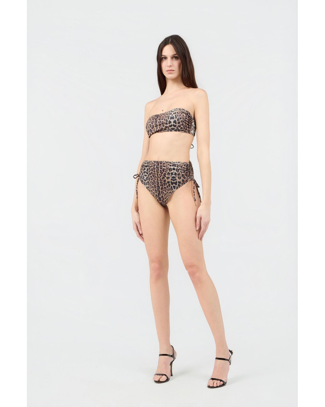 Roberto Cavalli White Jaguar Print Bikini