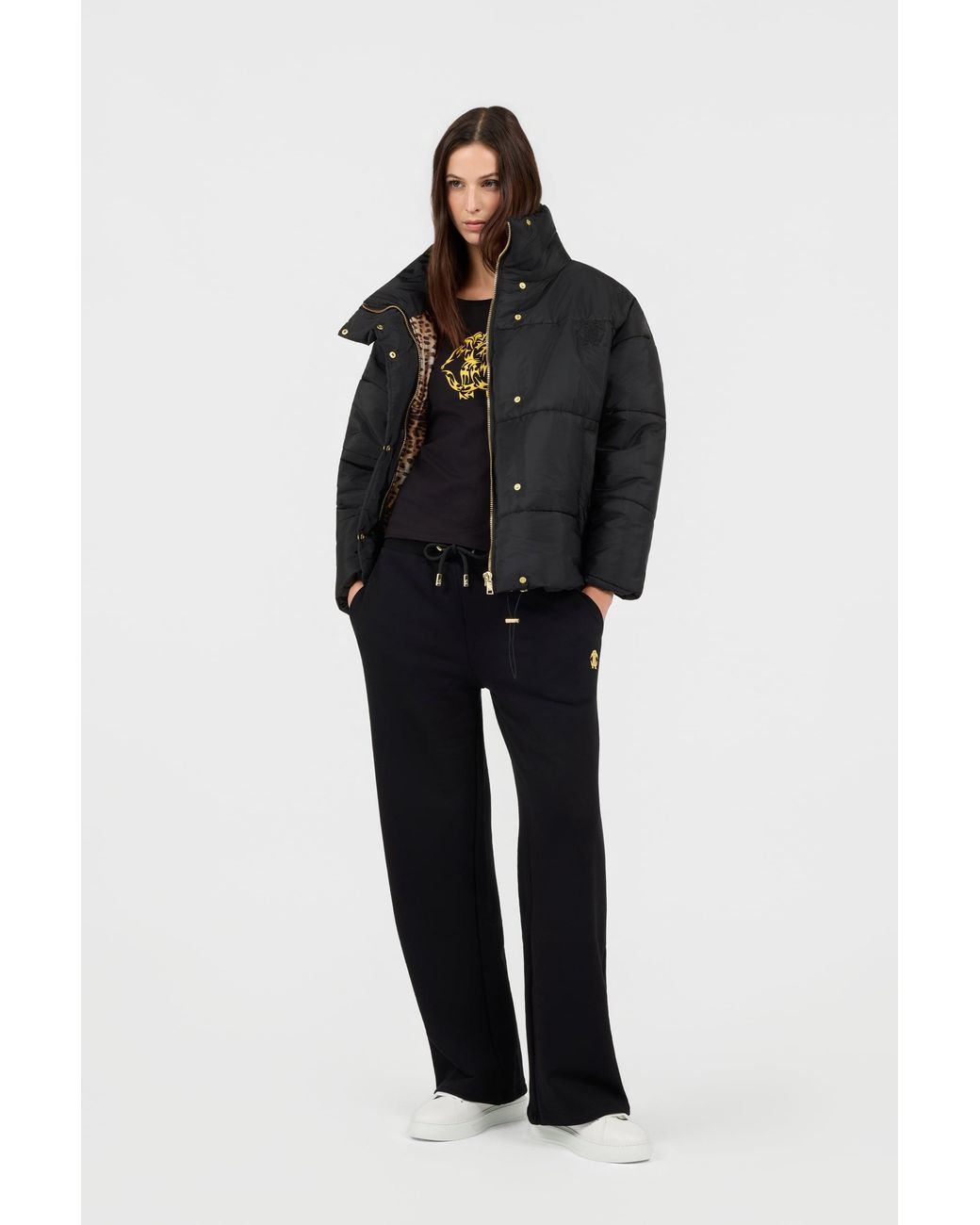 Roberto Cavalli Black Trousers Drawstring Waist