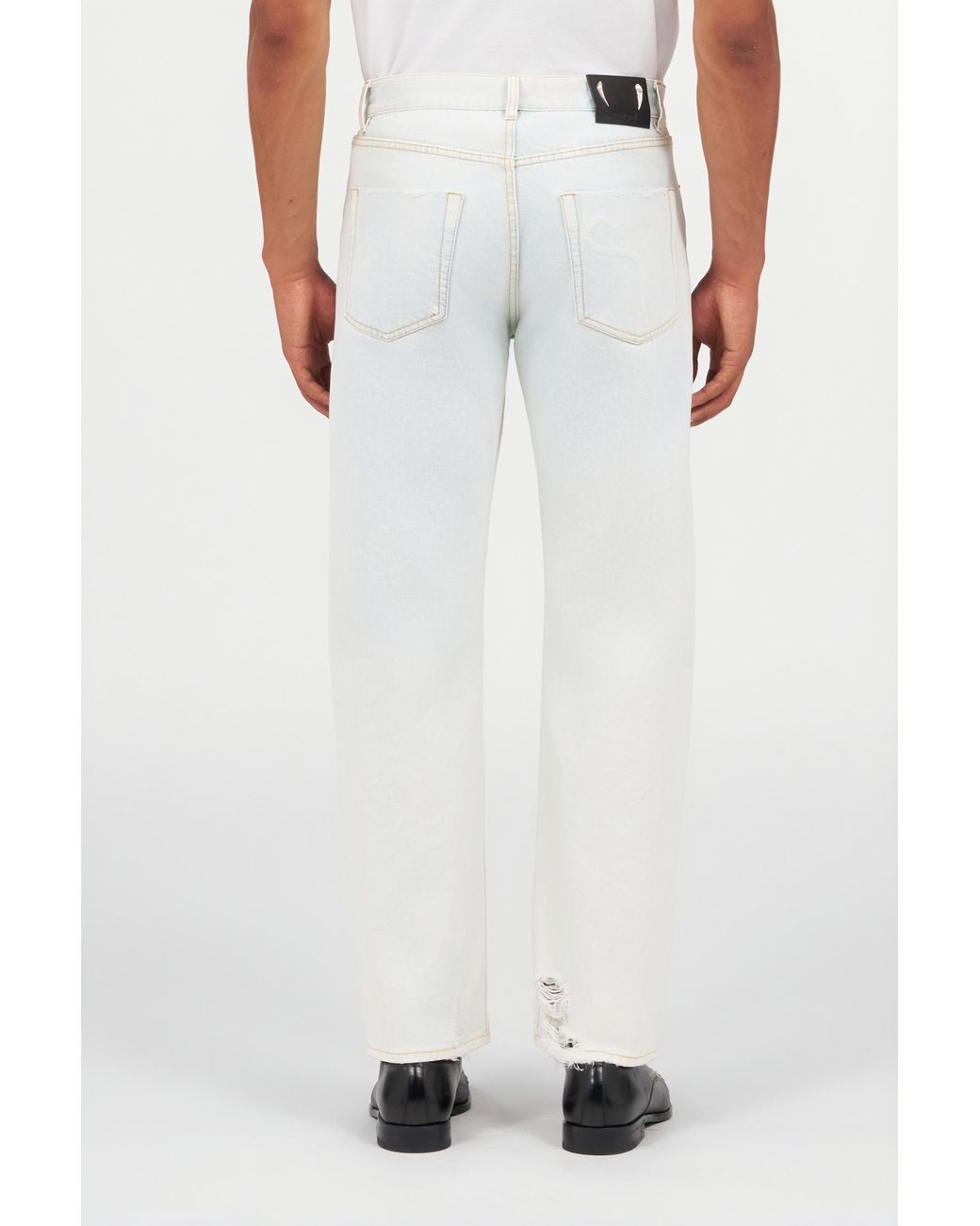 Roberto Cavalli White Light Denim Jeans for men