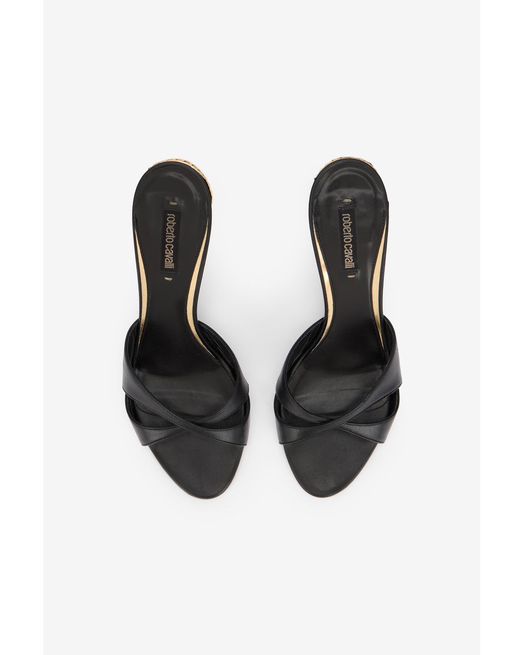 Roberto Cavalli Multicolor Serpentine Sandal
