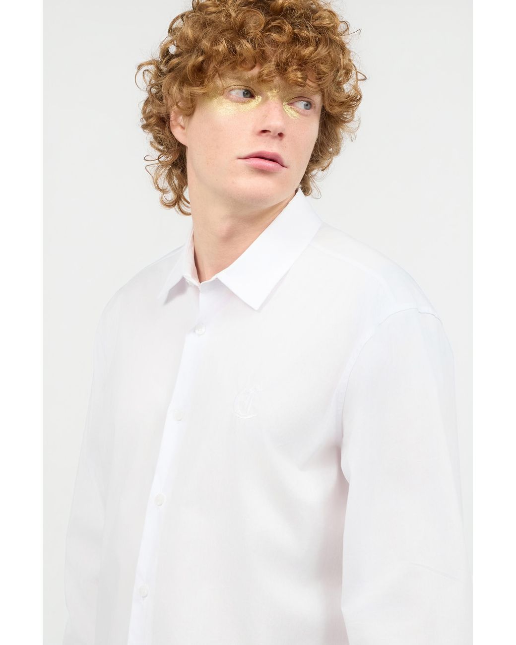 Roberto Cavalli White Solid-Color Shirt for men