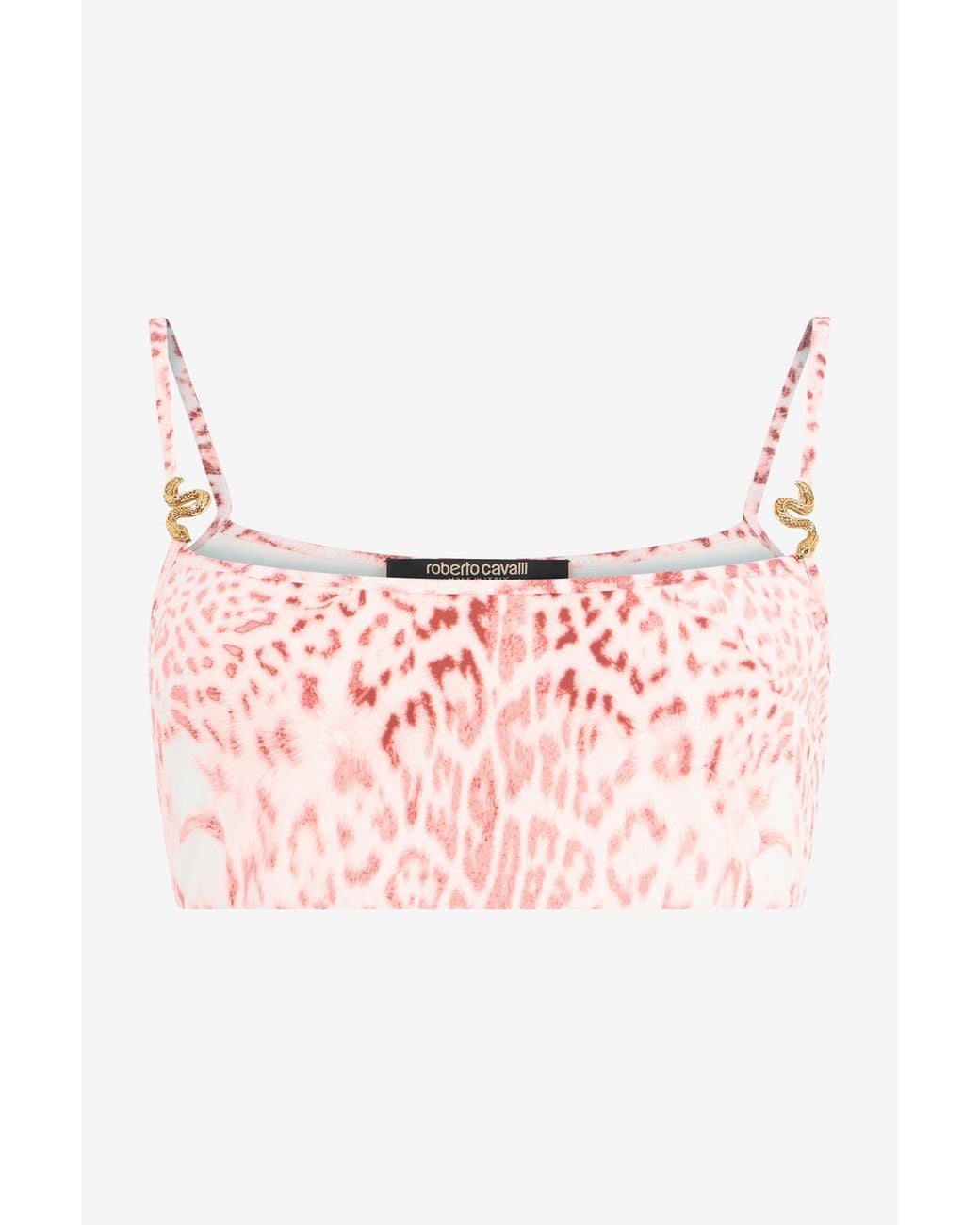 Roberto Cavalli Pink Jaguar Print Top