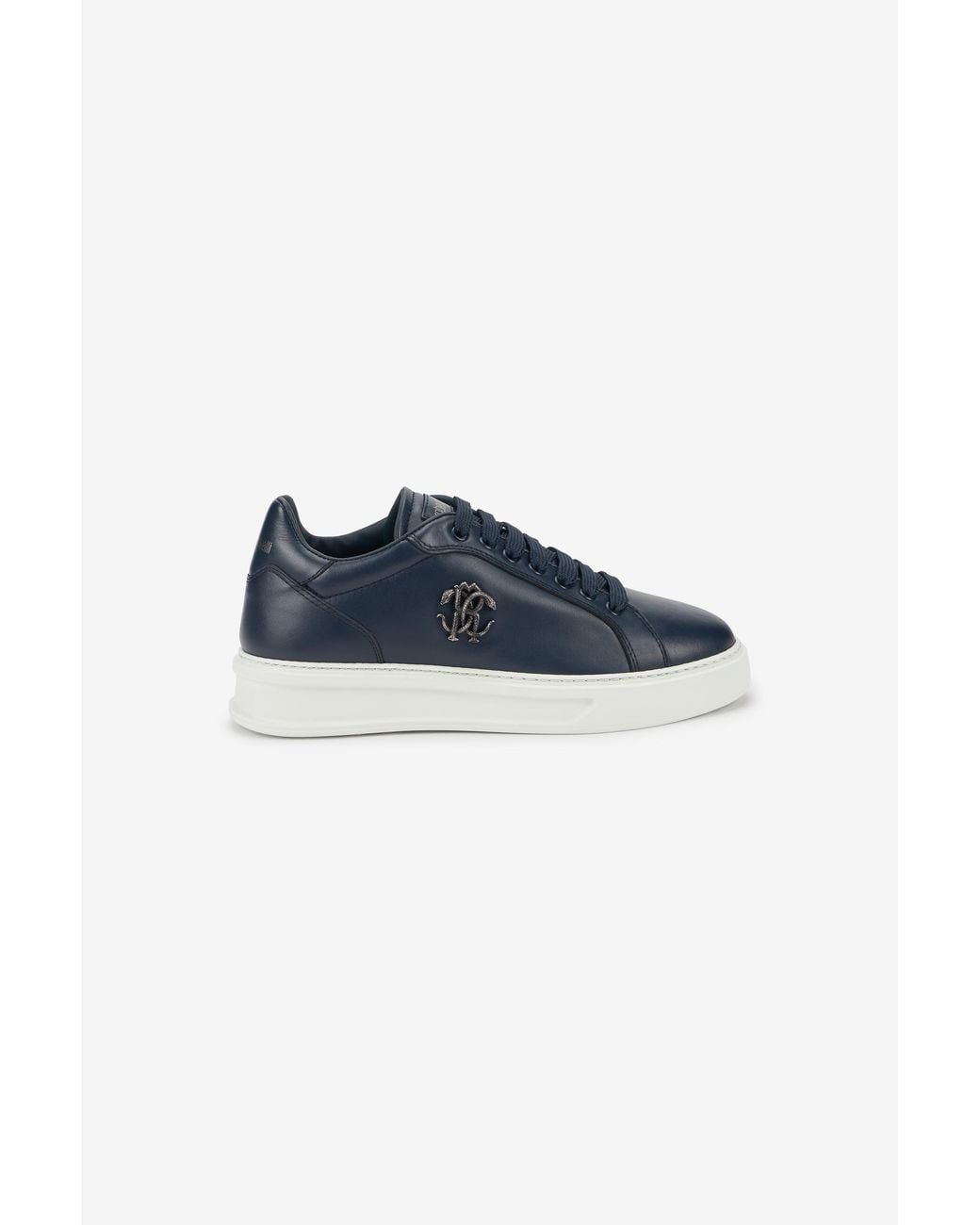 Roberto Cavalli Blue Sneakers With Rc Monogram