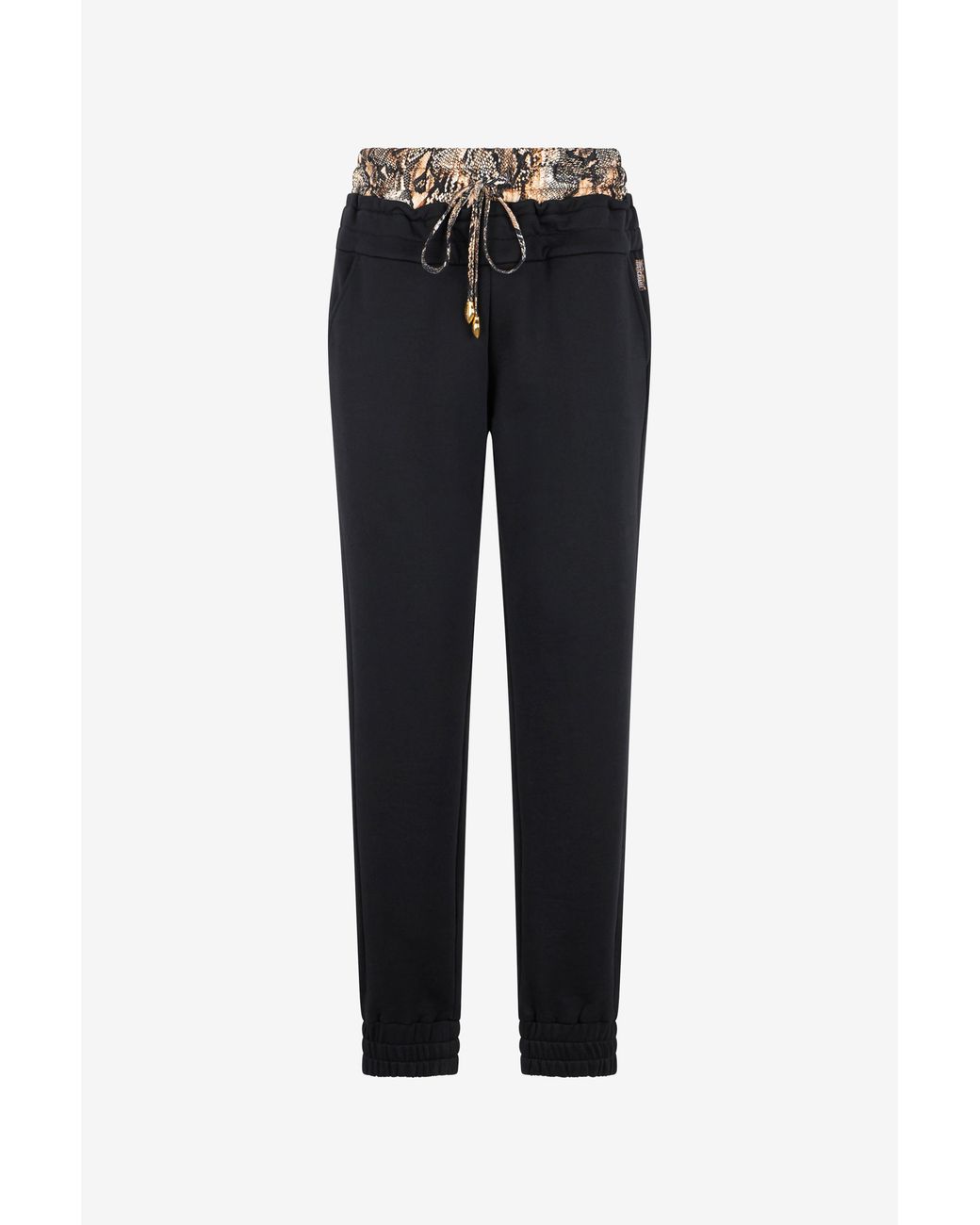 Roberto Cavalli Black Sporthose Mit Print Python Am Bund